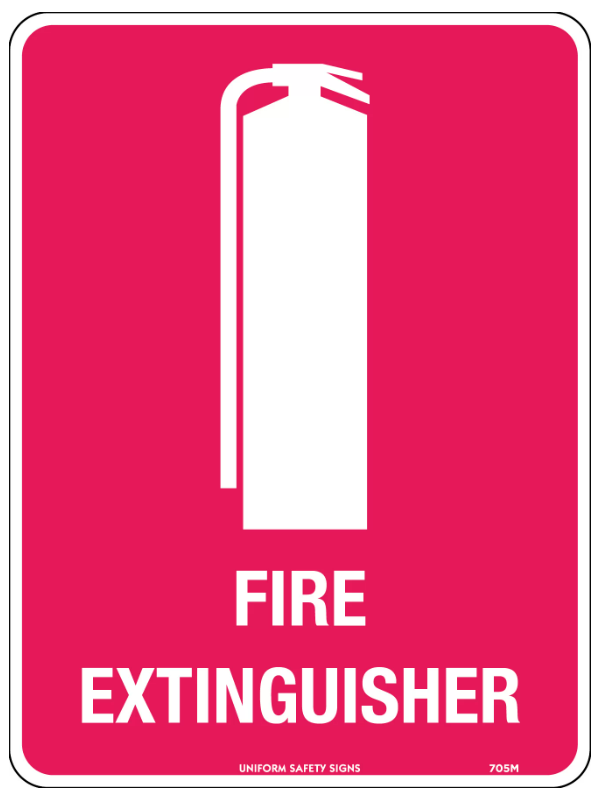 FIRE EXTINGUISHER W/ PICTOGRAM - POLY - 300 X 225MM