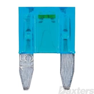 FUSE MINI BADE 15A BLUE PKT OF 10