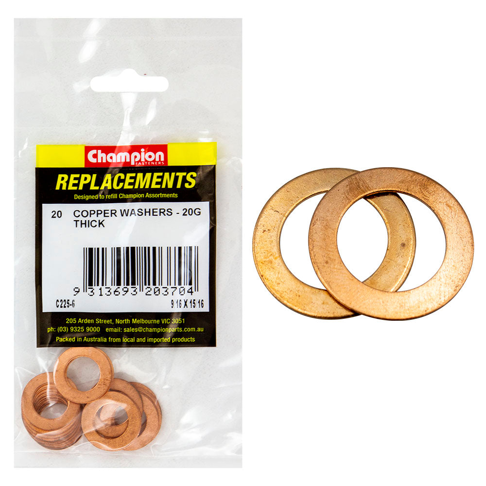 WASHER COPPER 13/16 X 1-3/16 X 20G (PACK OF 5)