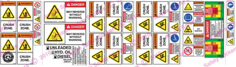 SCISSOR LIFT/EWP STICKER KIT – POPS Industrial