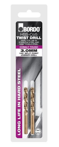 1.0MM- COBALT DRILL 2 PACK