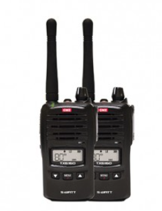 UHF Radio 5W 80 Channel Handheld Twin Pack With Chargers And Carry Cases