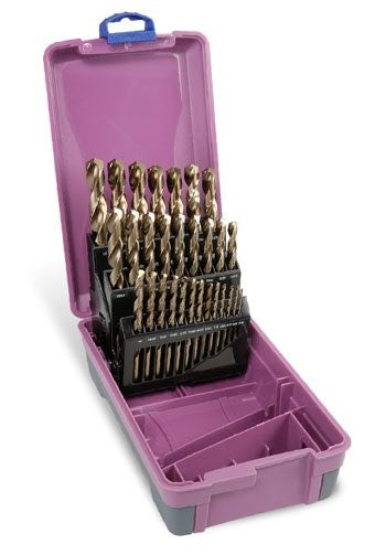 1/16-1/2" 29 PIECE HSS COBALT DRILL SET ABS CASE