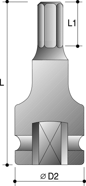 3/8" SD X 8MM INHEX IMPACT SOCKET