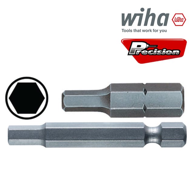 HEX DRIVE POWER INSERT BIT WIHA 1/4 HEX 50MMX2MM