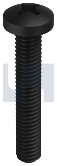 M5 X 16 METAL THREAD PAN PHILLIPS ZINC BLACK PLATED