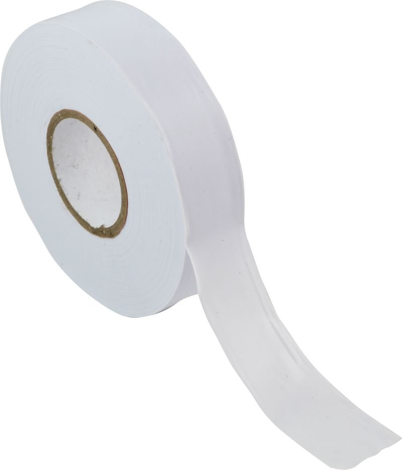 FLAGGING TAPE WHITE 25MM X 100M