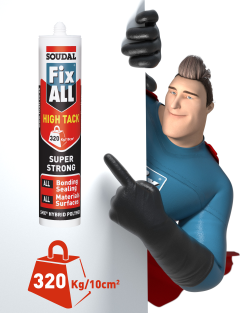 SOUDAL FIXALL HIGH TACK  290ml ALUMINIUM GREY