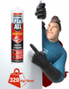SOUDAL FIXALL HIGH TACK  290ml ALUMINIUM GREY