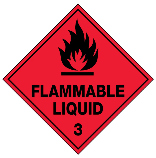 FLAMMABLE LIQUID 3 - METAL - 270 X 270 MM