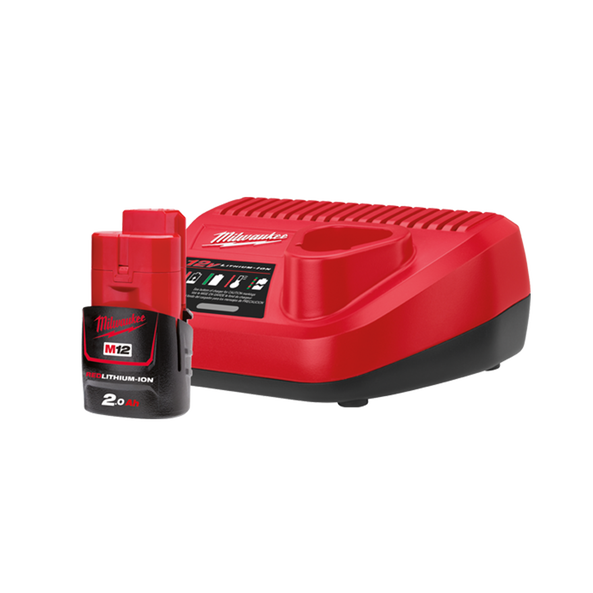 MILWAUKEE M12 STARTER PACK -CHARGER / 1 X 2AH BATTERY