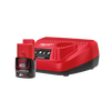 MILWAUKEE M12 STARTER PACK -CHARGER / 1 X 2AH BATTERY