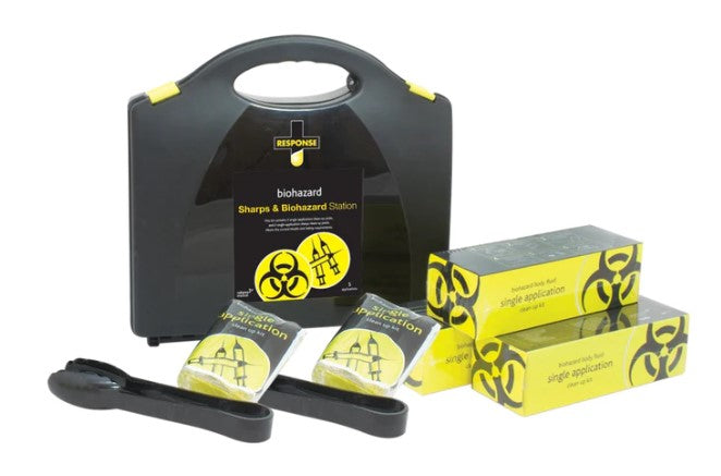 SHARPS & BIOHAZARD STATION, PLASTIC PORTABLE