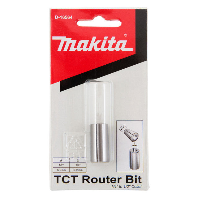 MAKITA COLLET SLEEVE REDUCING 1/4" TO 1/2" - D-16564