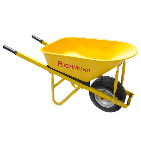 STEEL TRAY WHEELBARROW WIDE PUNCTURE PROOF STEEL WHEEL