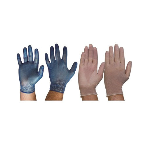 DISPOSABLE BLUE NTRILE POWDER FREE GLOVES LGE 100 - BOX