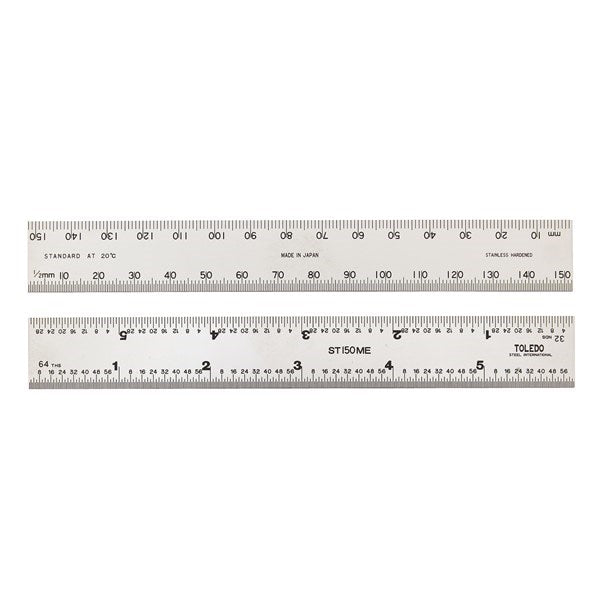 RULER 300MM MET & IMP DOUBLE SIDED