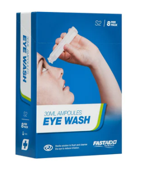 EYE WASH, 30ML, AMPOULES 8PK