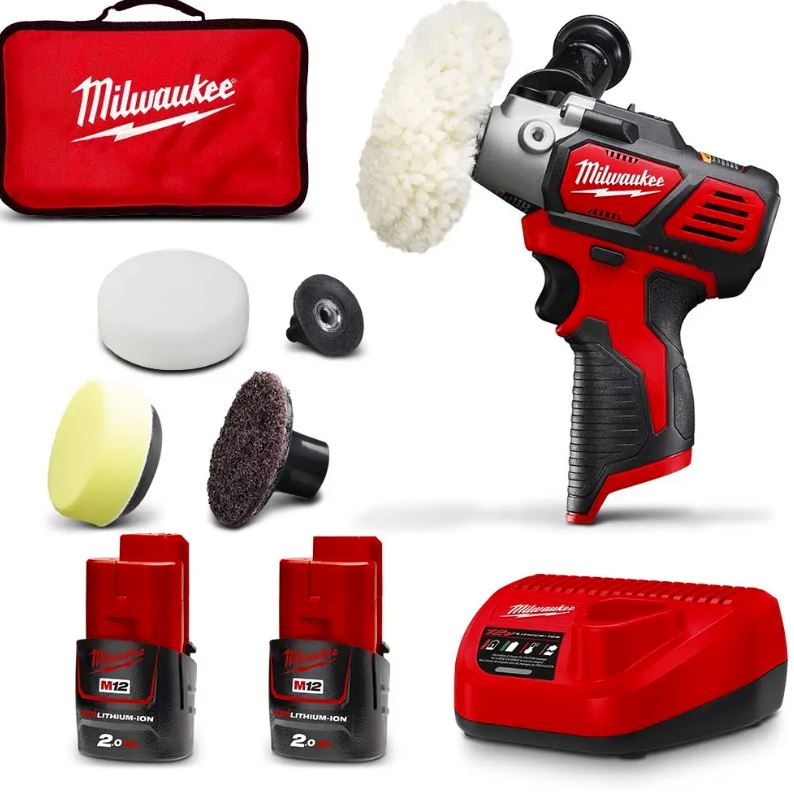 MILWAUKEE 12V 2 X 2.0AH SPOT POLISHER/DETAIL SANDER KIT