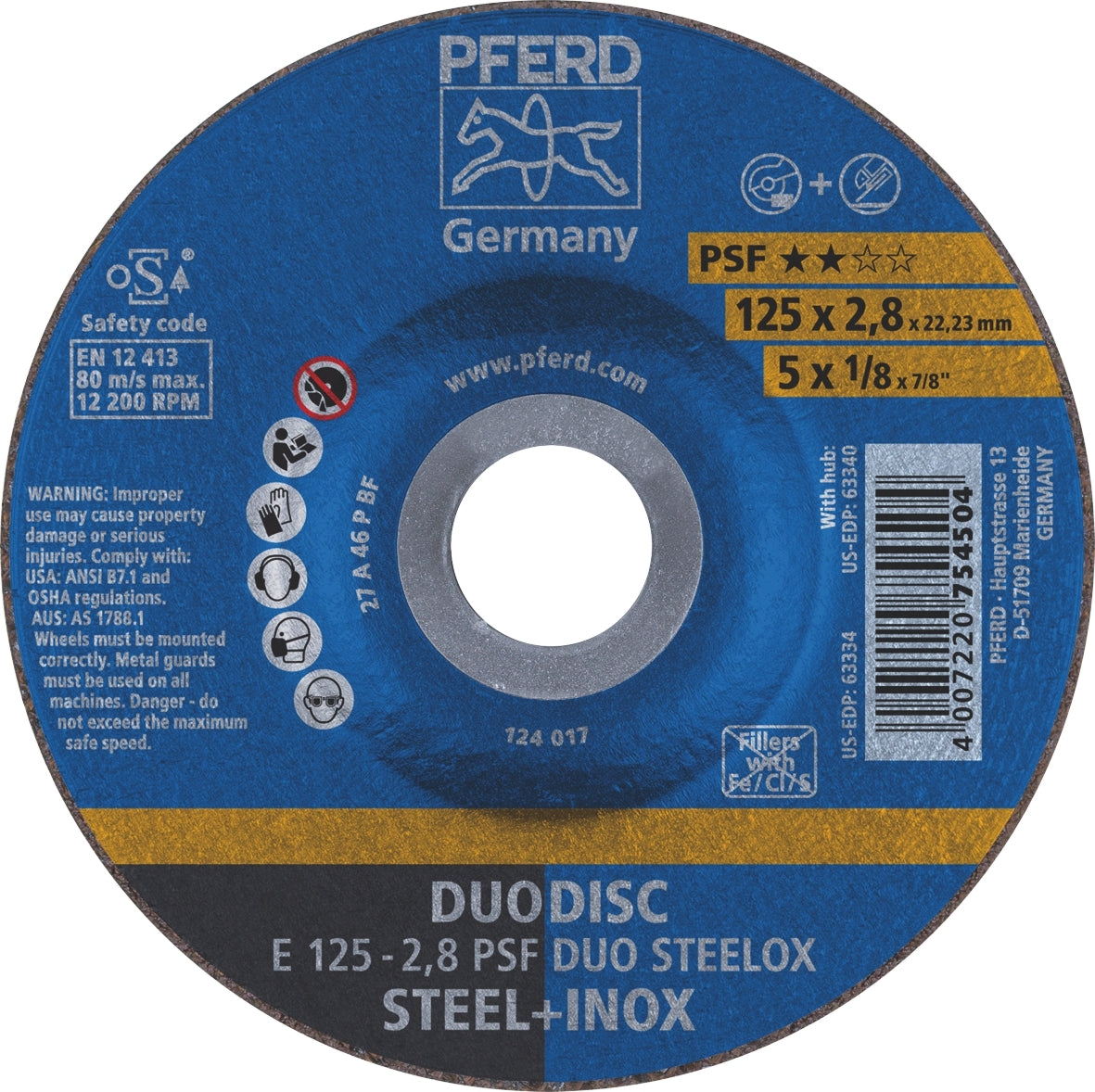 DUODISC E 100-1,9 A46 P PSF-INOX DUO