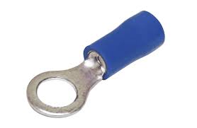 CRIMP TERMINAL RING 10MM INSULATED BLUE PKT 100