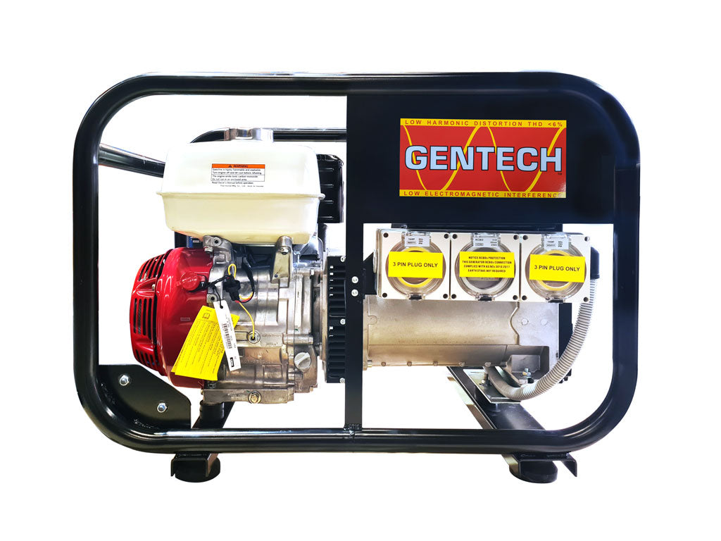 GENTECH 8 kVA Honda Powered generator with RCD Outlets