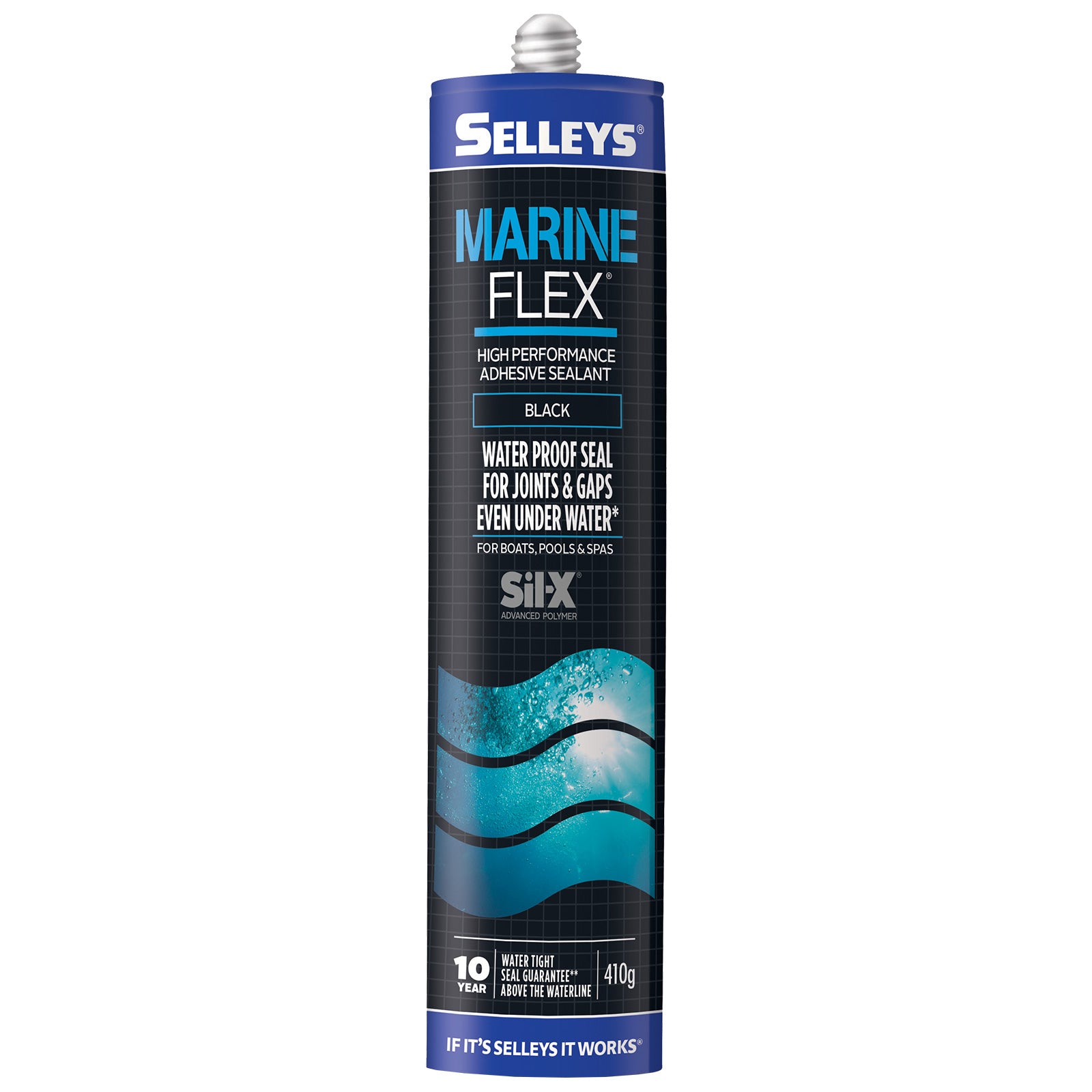 SELLEYS MARINEFLEX MARINE SEALANT ADHESIVE BLACK 400G