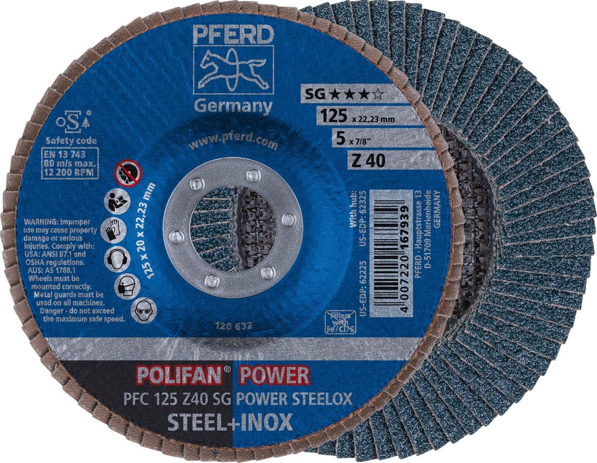 FLAP DISC PFERD PFC 125 Z  40 SG-POWER