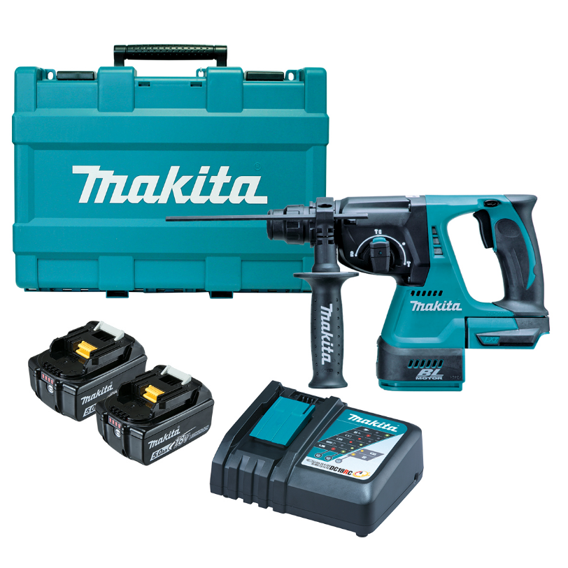 MAKITA 18V BRUSHLESS 24MM SDS PLUS ROTARY HAMMER KIT