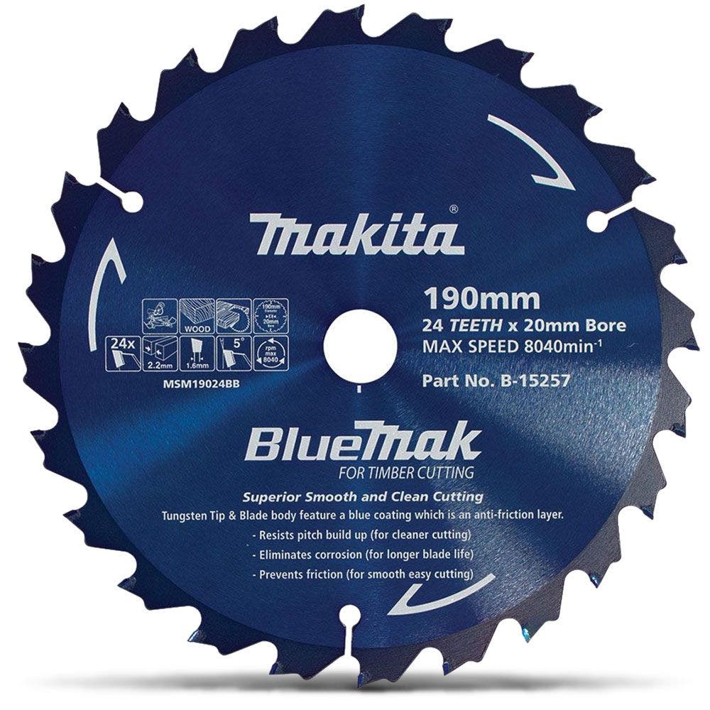 190MM 24T TCT CIRCULAR SAW BLADE FOR WOOD CUTTING - BLUEMAK