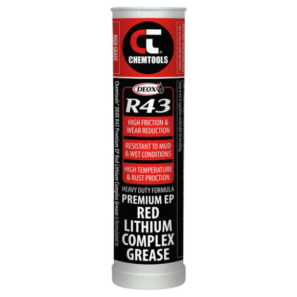 R43 RED LITHIUM COMPLEX GREASE, HEAVY DUTY, 450G CARTRIDGE - DISCONTINUED