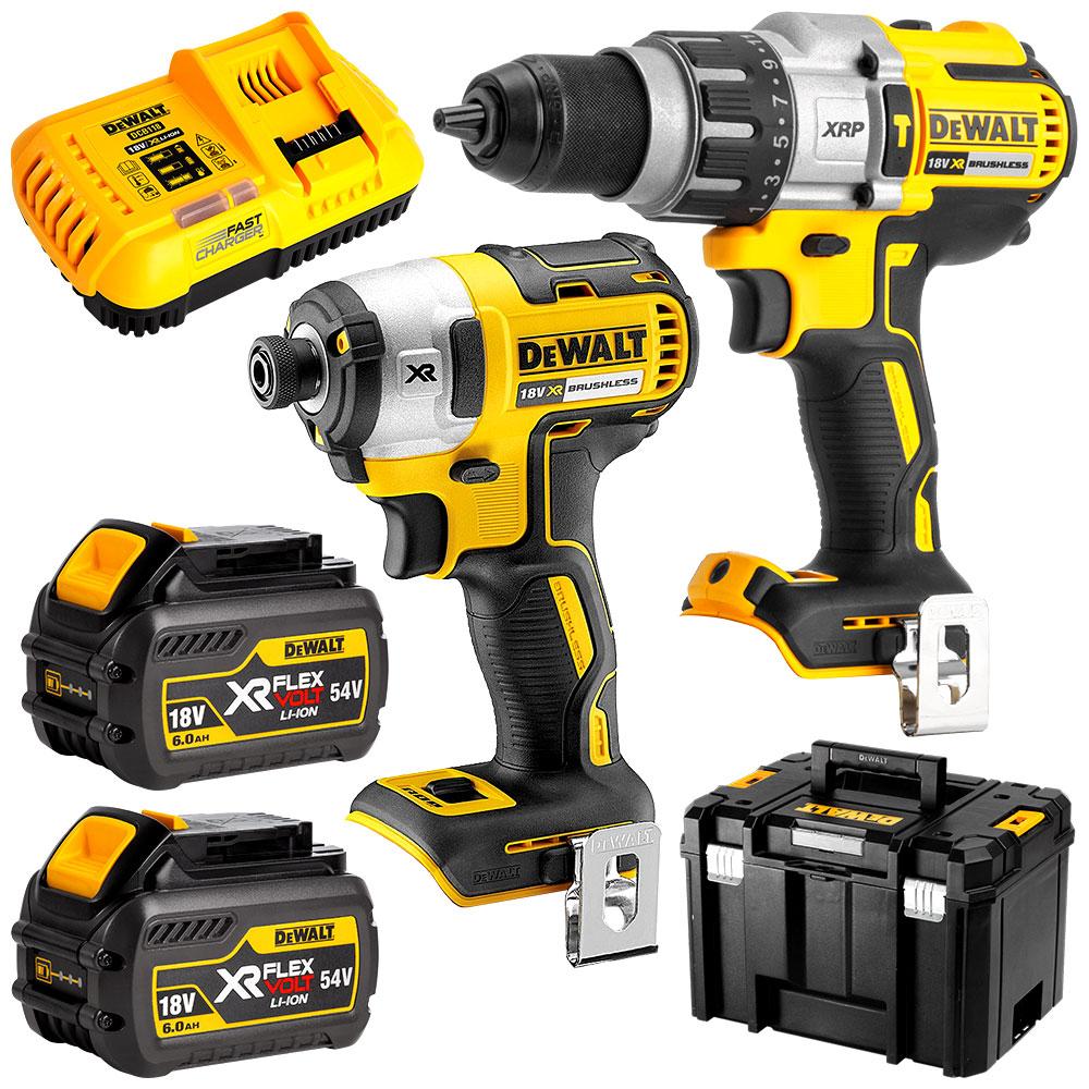 DEWALT DCK296T2T-XE 18V XR BRUSHLESS 2 PCE COMBO KIT 6.0AH