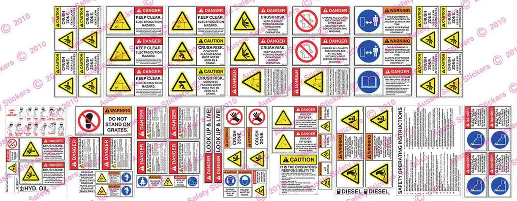 CONRETE PUMP TRUCK STICKER KIT – POPS Industrial