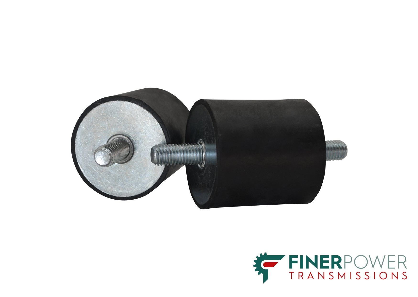 CYLINDRICAL RUBBER MOUNT 60MM X 50MM MALE-MALE M12 40 SHORE