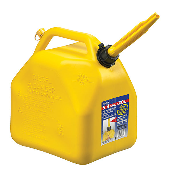 20 LTR PLASTIC DIESEL FUEL CAN YELLOW