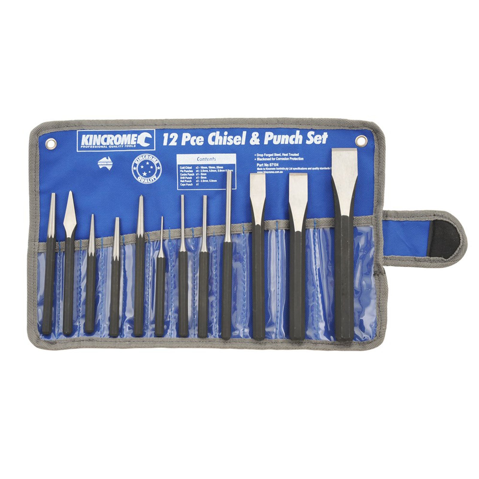 KINCROME  07104 12PCE PUNCH & CHISEL SET