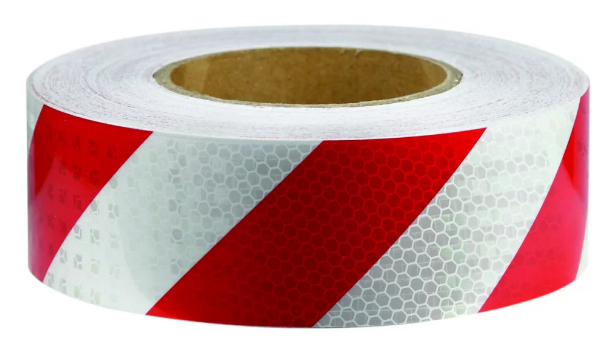 CLASS 1 REFLECTIVE TAPE 50MM X 45.7M - RED/WHITE