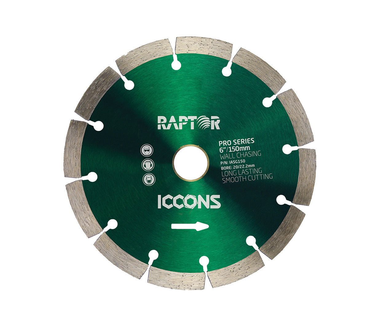 DIAMOND GREEN CONCRETE SEG. ABRASIVE BLADE 230MM