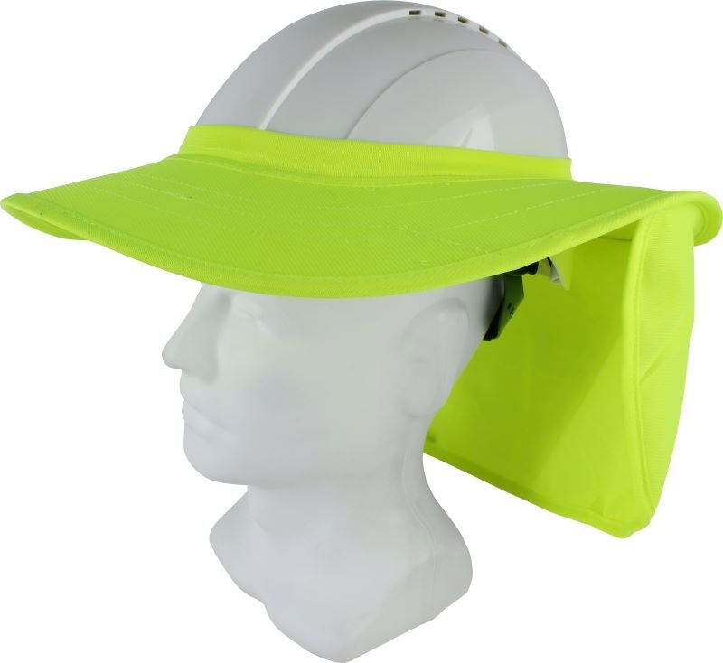 MAXISAFE HARD HAT BRIM WITH NECK FLAP YELLOW