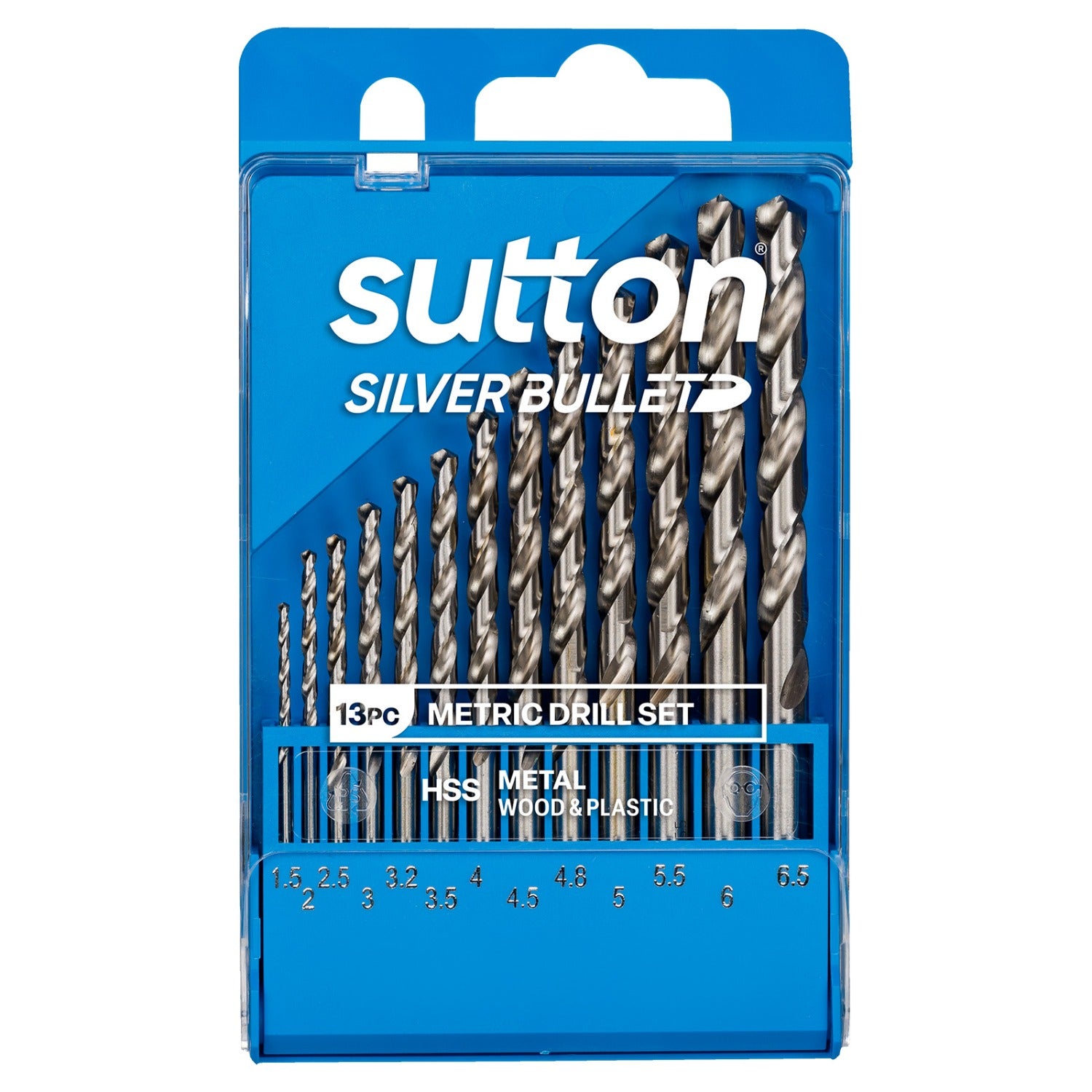 SUTTON JOBBER DRILL SET 1.5-6.5mm 13Pce SM1 BRT 344