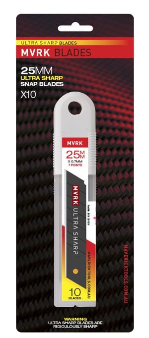 MVRK ULTRA SHARP 25MM SNAP BLADES 10 PACK