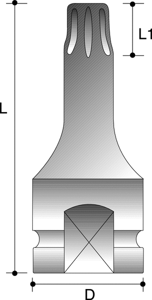 T30 X 3/8 DR TORX IMPACT SOCKET