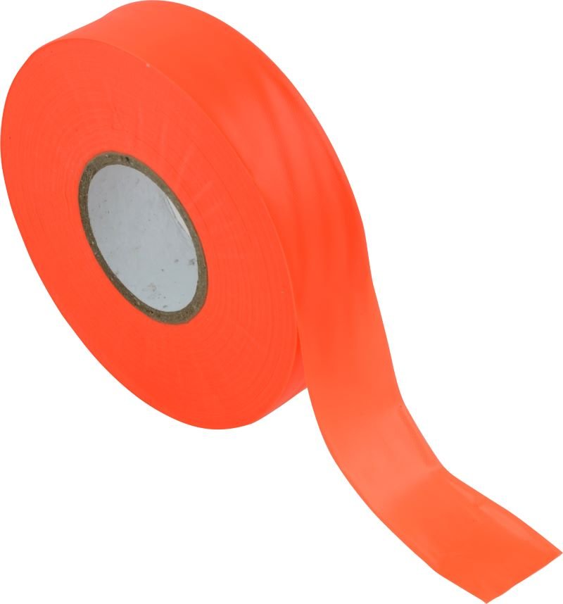 FLAGGING TAPE FLURO ORANGE 25MM X 100M