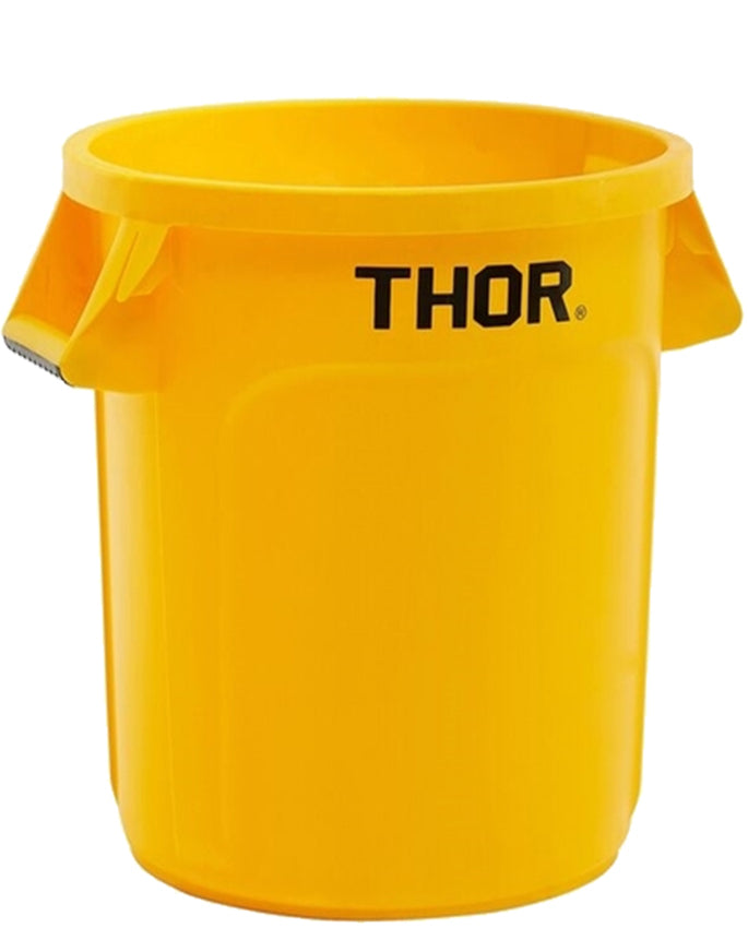 166L THOR ROUND PLASTIC BIN - YELLOW