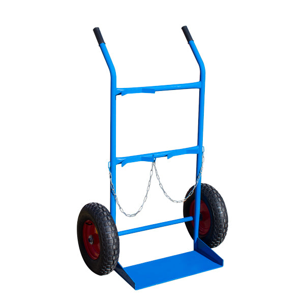 GAS BOTTLE TROLLEY WITH PUNCTURE PROOF WHEELS