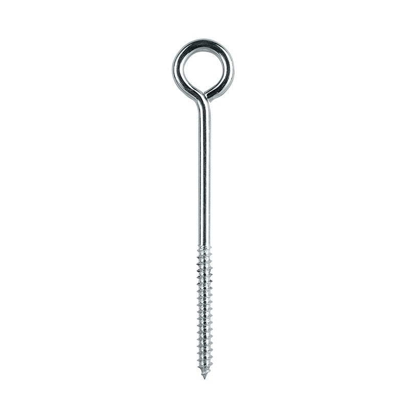 SCREW EYE LONG SHANK ZP 7.6MM DIA 102MM BOX 20