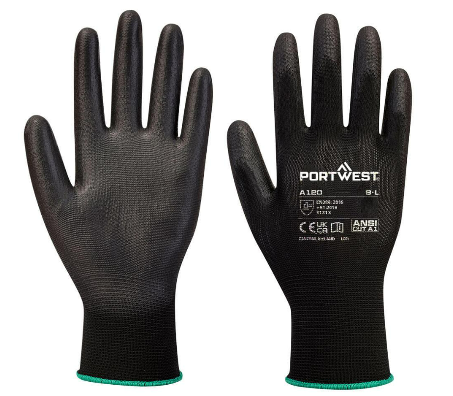 PU PALM GLOVE BLACK SIZE 10 X LARGE