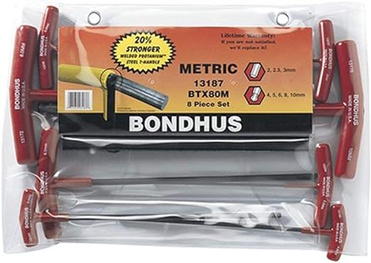 BONDHUS T HANDLE METRIC LONG BALL END SET