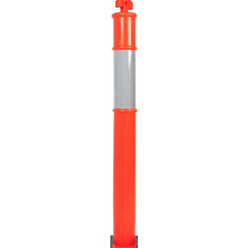 BOLLARD ORANGE C/W REFLECTIVE STRIP (NO BASE)