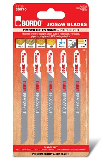 JIG SAW HCS T-SHANK PRECISE CUT 100MM TIMBER 5 PK